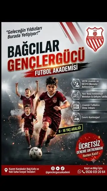 Gençlergücü Futbol Akademisi tanıtım afişi
